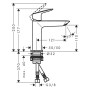 Rubinetto monocomando per lavabo hansgrohe Logis 110 Fine con scarico a pressione