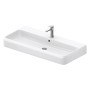 Lavabo Duravit Qatego 100 x 47 cm poli, 1 trou de robinet, avec HygieneGlace