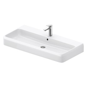Lavabo Duravit Qatego 100 x 47 cm poli, 1 trou de robinet, avec HygieneGlace