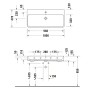 Lavabo Duravit Qatego 100 x 47 cm poli, 1 trou de robinet, avec HygieneGlace - vue détaillée