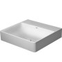 Lavabo Duravit DuraSquare brossé sans trou de robinet, 50 x 47 cm