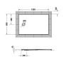 Receveur de douche Duravit Tempano 120 x 80 cm