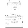 Lavabo Duravit Happy D.2 50 cm, Trou de robinet à gauche - vue détaillée