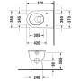 Duravit Darling New WC a terra a scarico basso - vista tecnica