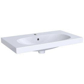 Lavabo Geberit Acanto avec profondeur réduite et surface de rangement 75 x 42,2 cm
