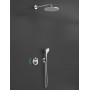 hansgrohe Croma Brausesystem 280, 1 Strahlart mit Ecostat S und Duschkopf 110 Vario - technische Ansicht