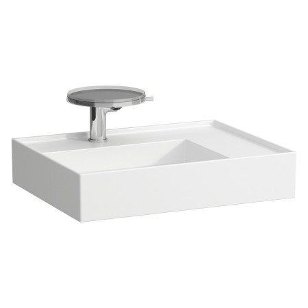 Vasque à poser LAUFEN Kartell by LAUFEN 60 x 46 cm, avec 1 trou de robinet, tablette à droite