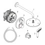 hansgrohe Croma Brausesystem 280, 1 Strahlart mit Ecostat S und Duschkopf 110 Vario - Detailansicht