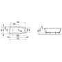 LAUFEN Palomba Collection Badewanne 180 x 80 cm, inkl.Fussgestell - Detailansicht