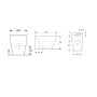 Geberit iCon Square WC a terra per cassetta di scarico a parete - vista tecnica