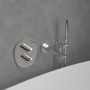 Villeroy & Boch Antao Unterputz-Thermostat mit Zweiwege-Mengenregulierung - technische Ansicht