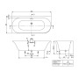 Villeroy & Boch Loop & Friends Oval Duo Vorwand-Badewanne, 170 x 75 cm für Eckeinbau links - Detailansicht