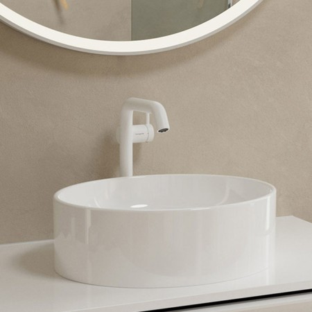Robinet de lavabo monocommande hansgrohe Tecturis S 240 Fine CoolStart économie d'eau+ pour vasques sans