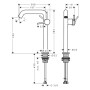 Robinet de lavabo monocommande hansgrohe Tecturis S 240 Fine CoolStart économie d'eau+ pour vasques sans