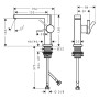Robinet de lavabo monocommande hansgrohe Tecturis E 110 Fine CoolStart économie d'eau+ sans bonde - photo produit