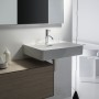 Lavabo encastrable LAUFEN Val 60 x 42 cm avec 1 trou de robinet, avec trop-plein - vue technique