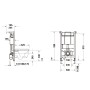 Duravit DuraSystem WC-Element, Standard 99 cm, pulverbeschichtet - Detailansicht