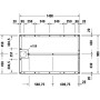 Duravit Fussgestell für Stonetto Duschwanne 140 x 90 cm - technische Ansicht