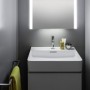 Lavabo LAUFEN Val, ad incasso 60 x 42 cm con 1 foro per rubinetto, con troppo pieno - vista tecnica