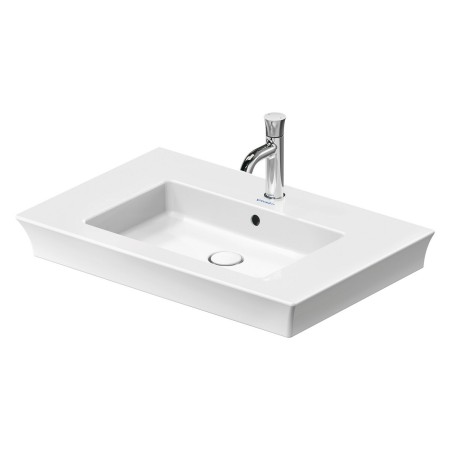Meuble/lavabo Duravit White Tulip 75 cm, avec trop-plein et trou de robinet