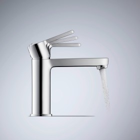 Mitigeur de lavabo monocommande Duravit B.2 S FreshStart et MinusFlow, sans garniture de vidage à tirette