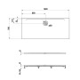 Receveur de douche LAUFEN PRO Marbond 160 x 70 x 3,2 cm