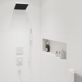 hansgrohe Pulsify E Duschkopf 260 2 Strahlarten mit Wandanschluss, eckig