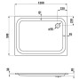 Receveur de douche LAUFEN Platina XXL 120 x 90 cm sans Antislip - vue détaillée