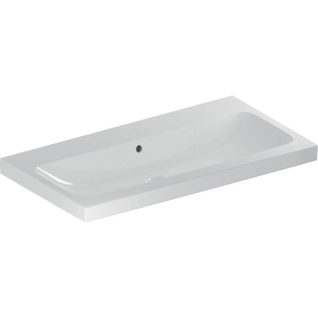 Lavabo Geberit iCon Light 90 cm sans trou de robinet, avec trop-plein