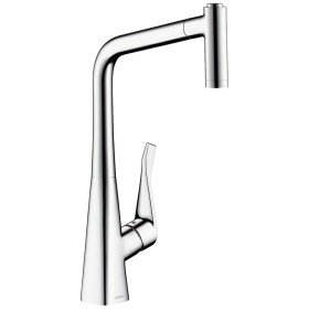 Miscelatore monocomando per cucina hansgrohe Metris M71 320, doccetta estraibile, 2 getti