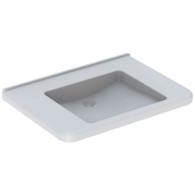 Vasque Geberit Renova Comfort Square 75 cm, accessible, sans trou de robinet ni trop-plein