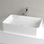 Villeroy & Boch Collaro Lavabo d'appoggio 56 cm quadrato senza troppopieno, senza foro per rubinetto
