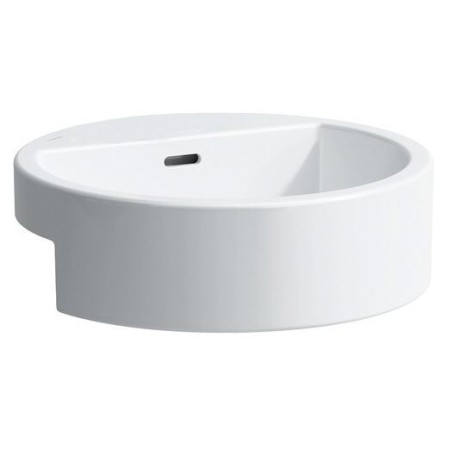 Lavabo encastré à moitié LAUFEN Living City 46 cm avec trop-plein, sans trou de robinet