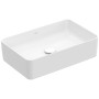 Villeroy & Boch Collaro Lavabo d'appoggio 56 cm quadrato senza troppopieno, senza foro per rubinetto - vista dettagliata
