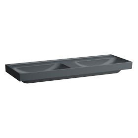 Double vasque LAUFEN MEDA 130 x 46 cm, sans trou de robinet ni trop-plein
