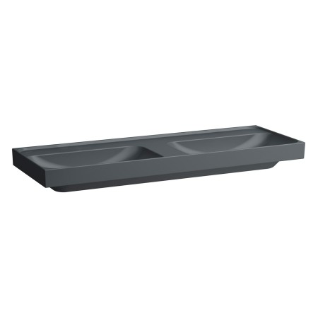 Double vasque LAUFEN MEDA 130 x 46 cm, sans trou de robinet ni trop-plein