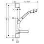 hansgrohe Croma 100 1jet/Unica'C Set 65 cm DN15 - Detailansicht