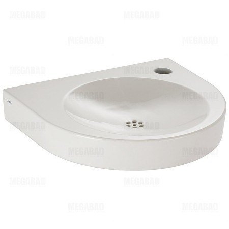 Lavabo Duravit Architec 57,5 cm Trou de robinet à droite, pour montage avec siphon encastré