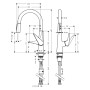 hansgrohe Talis M51 Miscelatore monocomando per cucina 200, doccetta estraibile, 2 getti - vista dettagliata