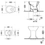 Duravit Duraplus WC da terra per scarico a pulsante - vista dettagliata