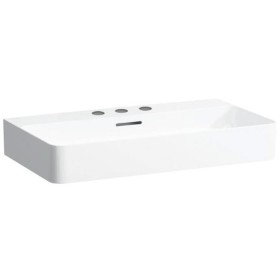 Lavabo LAUFEN Val, encastrable 75 x 42 cm avec 3 trous de robinet, avec trop-plein