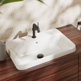 hansgrohe Xuniva Q Lavabo da incasso 55 x 45 cm, con 1 foro per rubinetto e troppopieno, con SmartClean