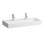 Vasque à poser LAUFEN Kartell 100 x 46 cm, avec 2x 1 trou de robinet, sans trop-plein