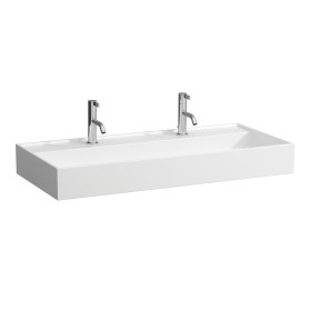 Vasque à poser LAUFEN Kartell 100 x 46 cm, avec 2x 1 trou de robinet, sans trop-plein