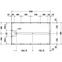 Duravit Fussgestell für Stonetto Duschwanne 160 x 90 cm - technische Ansicht