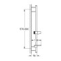 Astina doccia GROHE Vitalio SmartActive 60 cm - vista tecnica