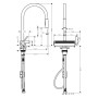 hansgrohe Aquno Select M81 Miscelatore monocomando per cucina 170, doccetta estraibile, 3 getti