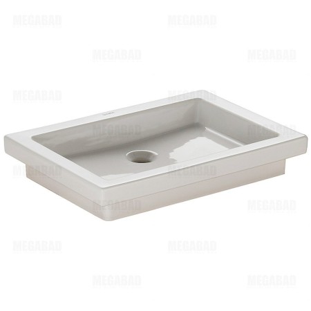 Lavabo à poser Duravit 2nd floor 58 cm, sans trou de robinet