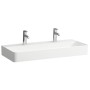 Vasque LAUFEN Val encastrable 95 x 42 cm avec 2 trous de robinet, sans trop-plein