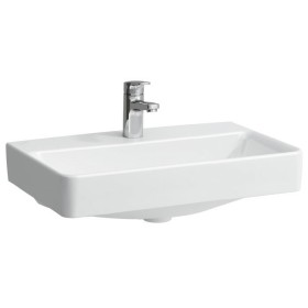 Lavabo à poser compact LAUFEN PRO S 60 cm avec trou de robinet, sans trop-plein